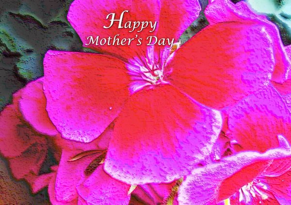 Äitienpäiväkortti Iloinen Kukka, Happy Mothers Day